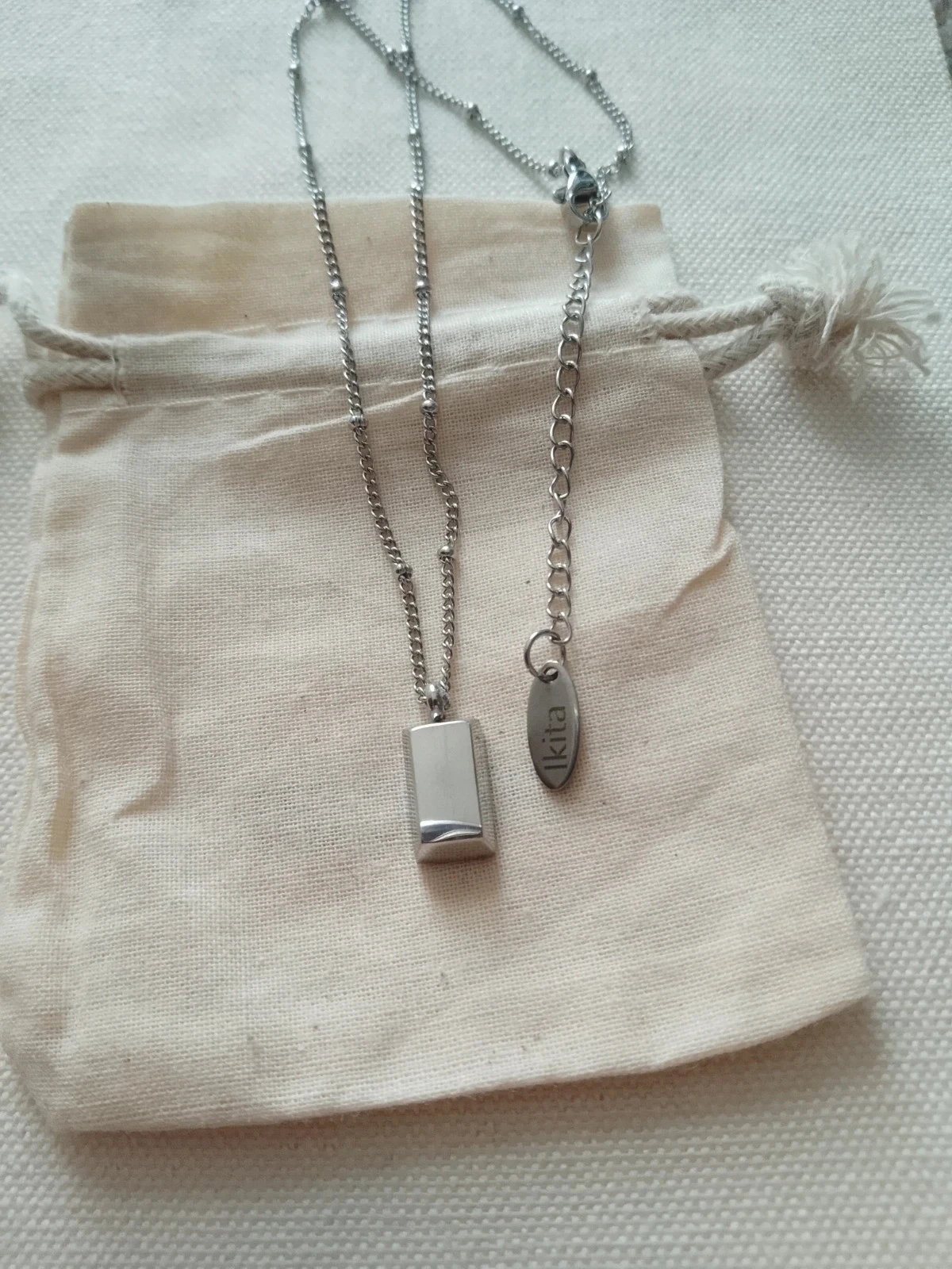 Ikita silver bar necklace – photo 2